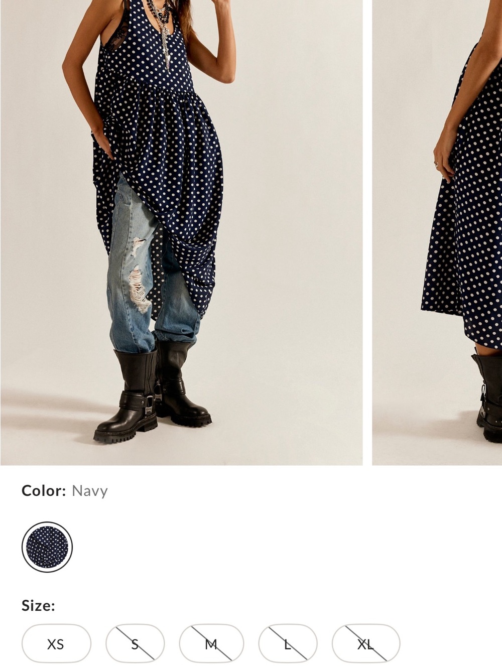 Free People Polka Dot Midi dress